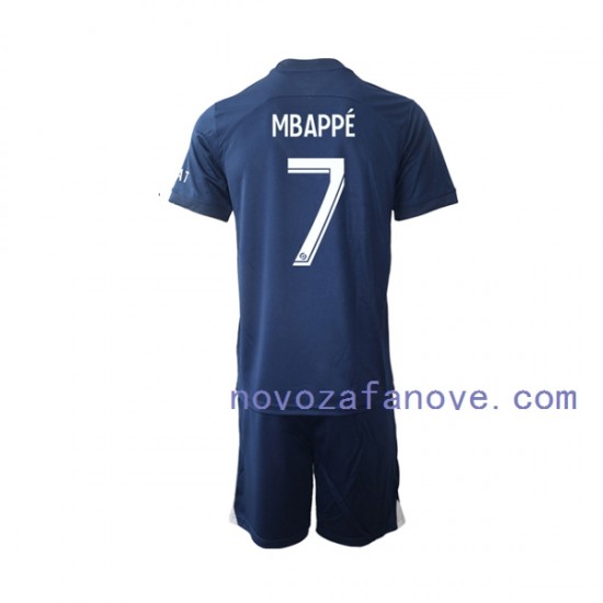 Nogometni Dres Paris Saint-Germain Mbappé 7 Dječji Domaći 2022-2023 Kratkih Rukava