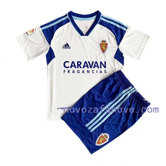 Nogometni Dres Real Zaragoza Dječji Domaći 2022-2023 Kratkih Rukava