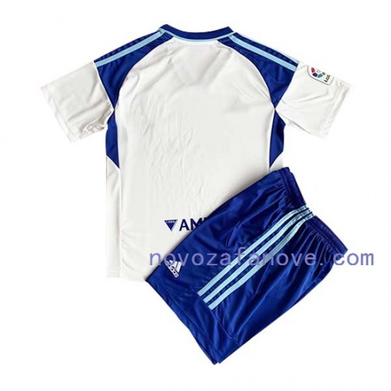 Nogometni Dres Real Zaragoza Dječji Domaći 2022-2023 Kratkih Rukava