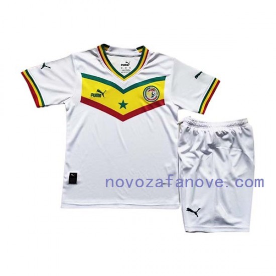 Nogometni Dres Senegal Dječji Domaći Svjetsko prvenstvo 2022 Kratkih Rukava