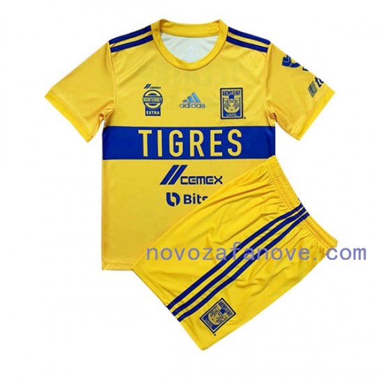 Nogometni Dres Tigres UANL Dječji Domaći 2022-2023 Kratkih Rukava