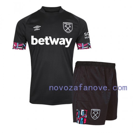 Nogometni Dres West Ham United Dječji Gostujući 2022-2023 Kratkih Rukava