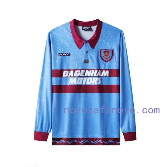 Nogometni Dres West Ham United Retro Muški Domaći 1995-1996 Dugim Rukavima