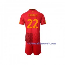 Nogometni Dres Roma Nicolo Zaniolo 22 Dječji Domaći 2022-2023 Kratkih Rukava