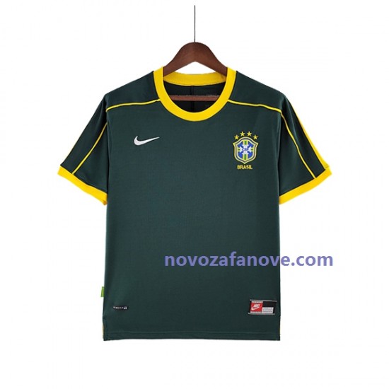 Nogometni Dres Brazil Golmanski Retro Muški Gostujući 1998 Kratkih Rukava