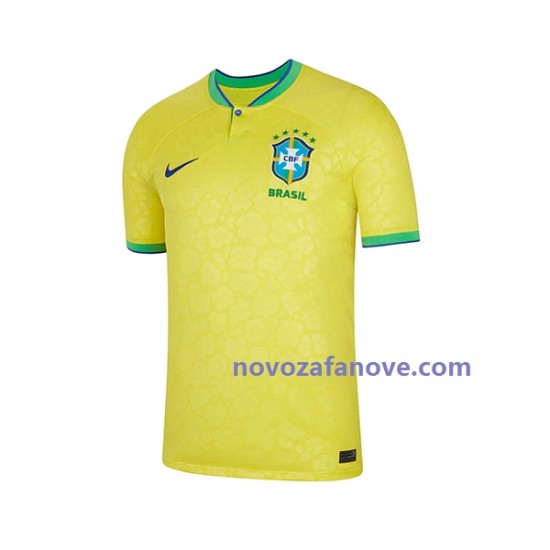 Nogometni Dres Brazil Muški Domaći Svjetsko prvenstvo 2022 Kratkih Rukava