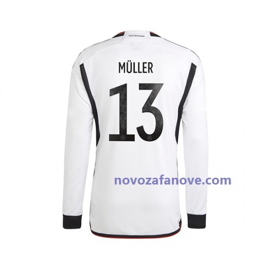 Nogometni Dres Njemačka Thomas Muller 13 Muški Domaći Svjetsko prvenstvo 2022 Dugim Rukavima