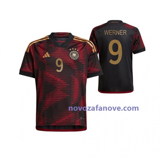 Nogometni Dres Njemačka Timo Werner 9 Muški Gostujući Svjetsko prvenstvo 2022 Kratkih Rukava