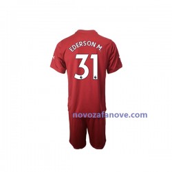 Nogometni Dres Manchester City Ederson M. 31 Golmanski Dječji Domaći 2022-2023 Kratkih Rukava