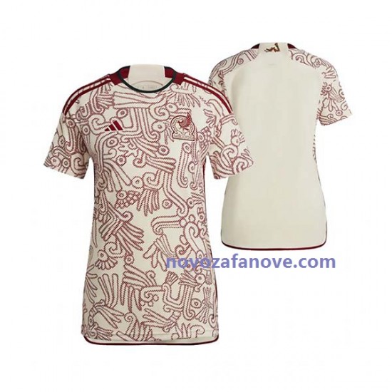 Nogometni Dres Meksiko Ženska Gostujući Svjetsko prvenstvo 2022 Kratkih Rukava