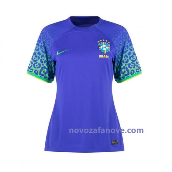Nogometni Dres Brazil Ženska Gostujući Svjetsko prvenstvo 2022 Kratkih Rukava