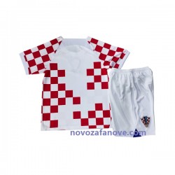 Nogometni Dres Hrvatska Dječji Domaći Svjetsko prvenstvo 2022 Kratkih Rukava