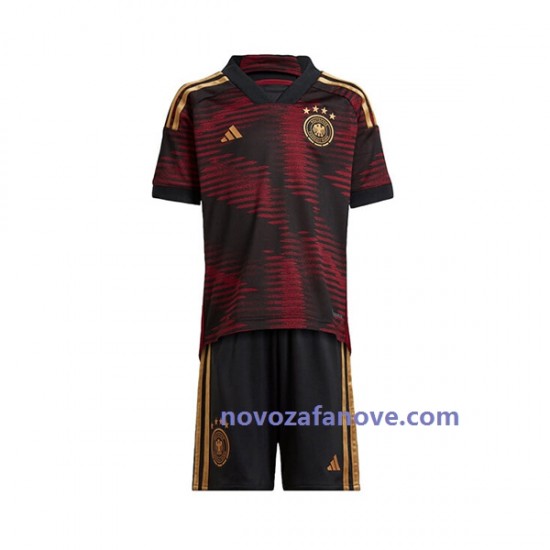Nogometni Dres Njemačka Dječji Gostujući Svjetsko prvenstvo 2022 Kratkih Rukava
