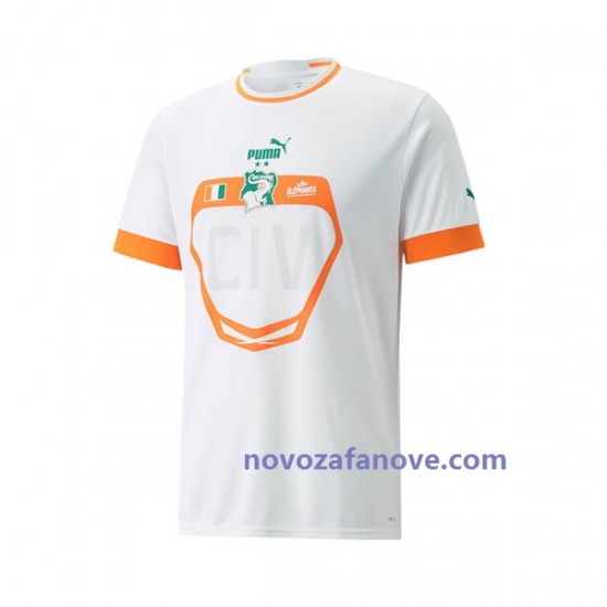 Nogometni Dres Obala Bjelokosti Muški Gostujući 2022 Kratkih Rukava