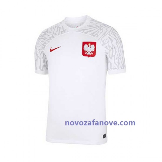 Nogometni Dres Poljska Muški Domaći Svjetsko prvenstvo 2022 Kratkih Rukava