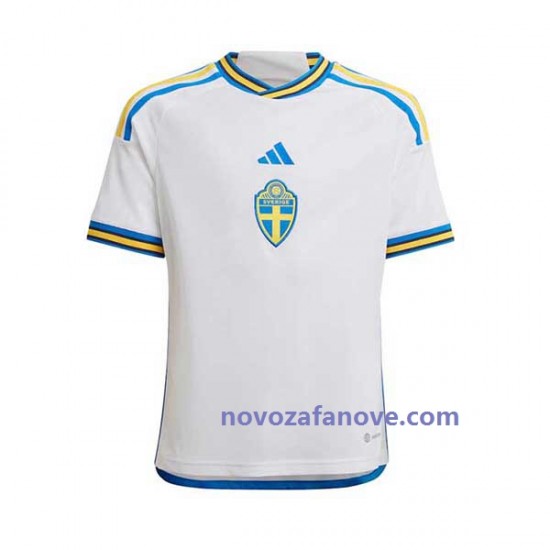 Nogometni Dres Švedska Muški Gostujući 2022 Kratkih Rukava