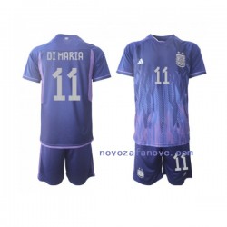 Nogometni Dres Argentina Di Maria 11 Dječji Gostujući Svjetsko prvenstvo 2022 Kratkih Rukava