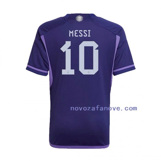 Nogometni Dres Argentina Lionel Messi 10 Muški Gostujući Svjetsko prvenstvo 2022 Kratkih Rukava