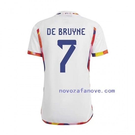Nogometni Dres Belgija De Bruyne 7 Muški Gostujući Svjetsko prvenstvo 2022 Kratkih Rukava
