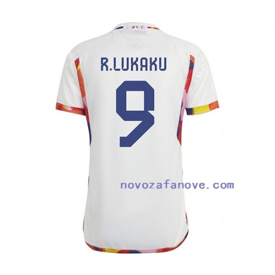 Nogometni Dres Belgija Lukaku 9 Muški Gostujući Svjetsko prvenstvo 2022 Kratkih Rukava