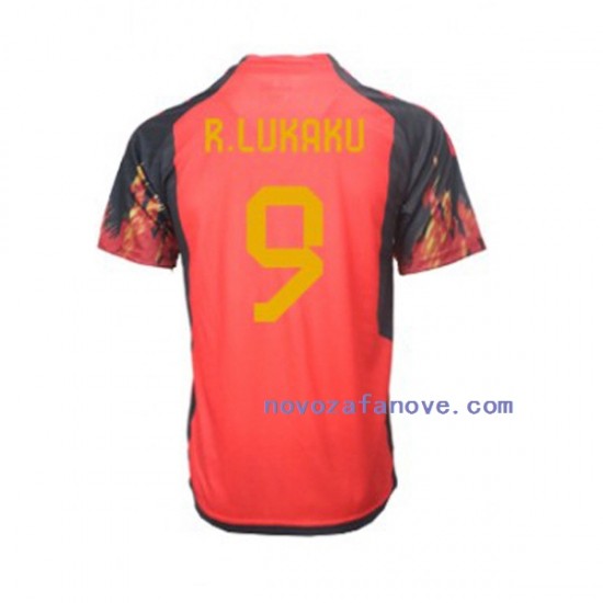 Nogometni Dres Belgija Lukaku 9 Muški Domaći Svjetsko prvenstvo 2022 Kratkih Rukava