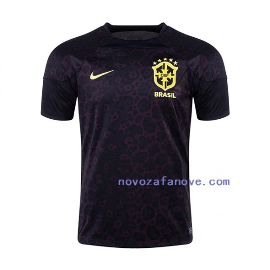 Nogometni Dres Brazil Golmanski Muški Domaći Svjetsko prvenstvo 2022 Kratkih Rukava