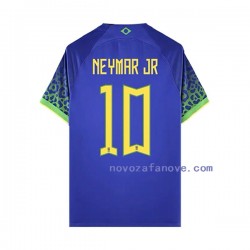 Nogometni Dres Brazil Neymar JR 10 Muški Gostujući Svjetsko prvenstvo 2022 Kratkih Rukava