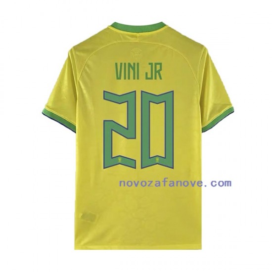 Nogometni Dres Brazil Vinicius Junior 20 Muški Domaći Svjetsko prvenstvo 2022 Kratkih Rukava
