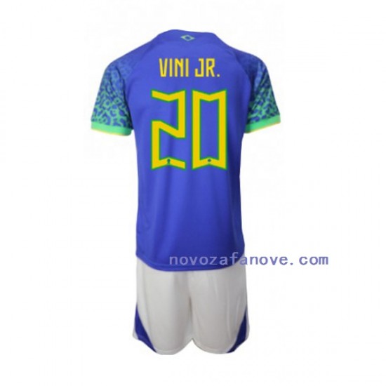 Nogometni Dres Brazil Vinicius Junior 20 Dječji Gostujući Svjetsko prvenstvo 2022 Kratkih Rukava