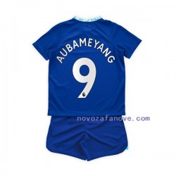 Nogometni Dres Chelsea Aubameyang 9 Dječji Domaći 2022-2023 Kratkih Rukava