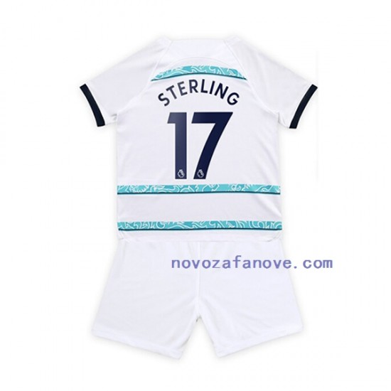 Nogometni Dres Chelsea Sterling 17 Dječji Gostujući 2022-2023 Kratkih Rukava