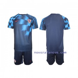 Nogometni Dres Hrvatska Dječji Gostujući Svjetsko prvenstvo 2022 Kratkih Rukava