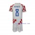 Nogometni Dres Hrvatska Kovacic 8 Dječji Domaći Svjetsko prvenstvo 2022 Kratkih Rukava