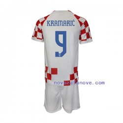Nogometni Dres Hrvatska Kramaric 9 Dječji Domaći Svjetsko prvenstvo 2022 Kratkih Rukava