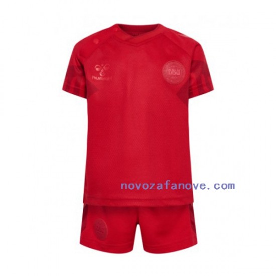 Nogometni Dres Danska Dječji Domaći Svjetsko prvenstvo 2022 Kratkih Rukava