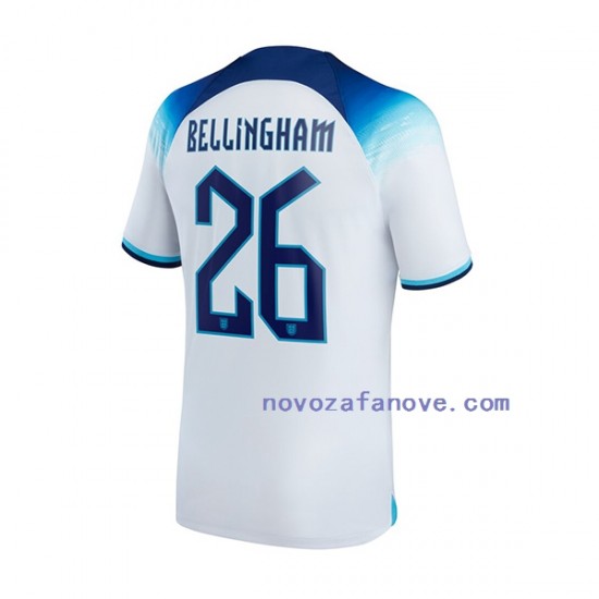 Nogometni Dres Engleska Bellingham 26 Muški Domaći Svjetsko prvenstvo 2022 Kratkih Rukava