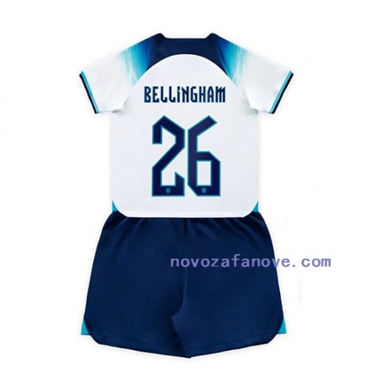 Nogometni Dres Engleska Bellingham 26 Dječji Domaći Svjetsko prvenstvo 2022 Kratkih Rukava