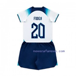 Nogometni Dres Engleska Foden 20 Dječji Domaći Svjetsko prvenstvo 2022 Kratkih Rukava