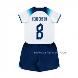 Nogometni Dres Engleska Henderson 8 Dječji Domaći Svjetsko prvenstvo 2022 Kratkih Rukava