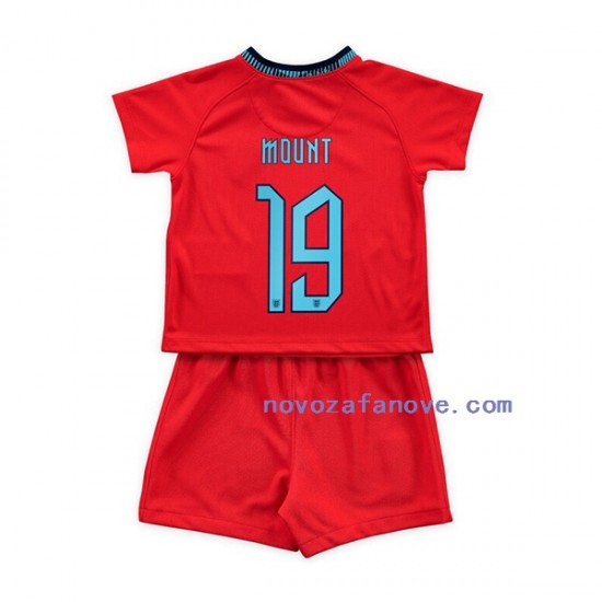 Nogometni Dres Engleska Mount 19 Dječji Gostujući Svjetsko prvenstvo 2022 Kratkih Rukava