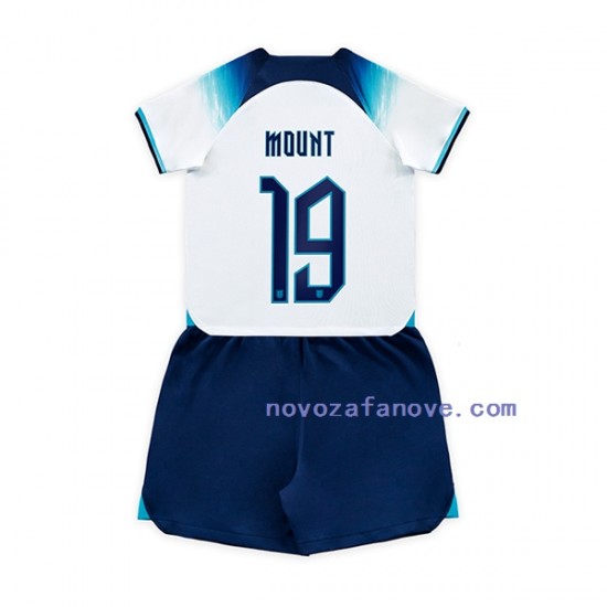 Nogometni Dres Engleska Mount 19 Dječji Domaći Svjetsko prvenstvo 2022 Kratkih Rukava