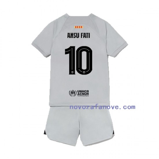Nogometni Dres FC Barcelona Ansu Fat 10 Dječji Treći 2022-2023 Kratkih Rukava