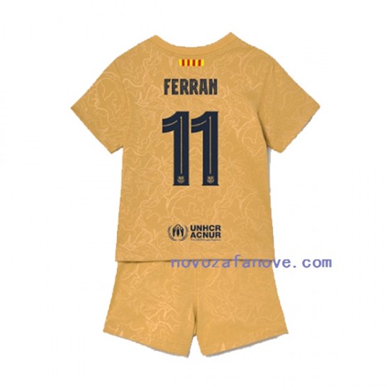 Nogometni Dres FC Barcelona Ferran Torres 11 Dječji Gostujući 2022-2023 Kratkih Rukava