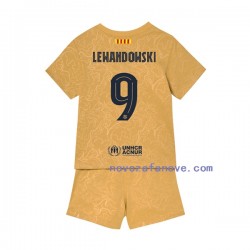 Nogometni Dres FC Barcelona Lewandowski 9 Dječji Gostujući 2022-2023 Kratkih Rukava