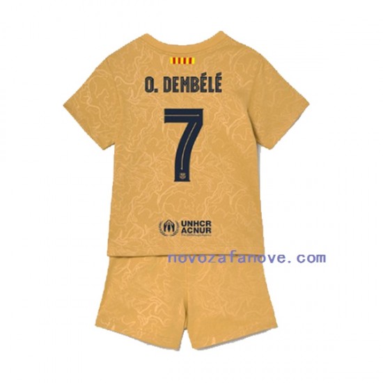 Nogometni Dres FC Barcelona Ousmane Dembele 7 Dječji Gostujući 2022-2023 Kratkih Rukava