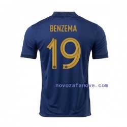 Nogometni Dres Francuska Benzema 19 Muški Domaći Svjetsko prvenstvo 2022 Kratkih Rukava