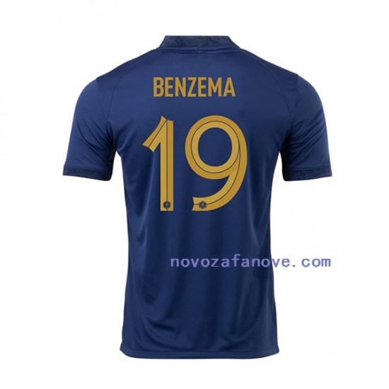 Nogometni Dres Francuska Benzema 19 Muški Domaći Svjetsko prvenstvo 2022 Kratkih Rukava