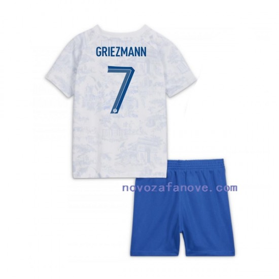 Nogometni Dres Francuska Griezmann 7 Dječji Gostujući Svjetsko prvenstvo 2022 Kratkih Rukava