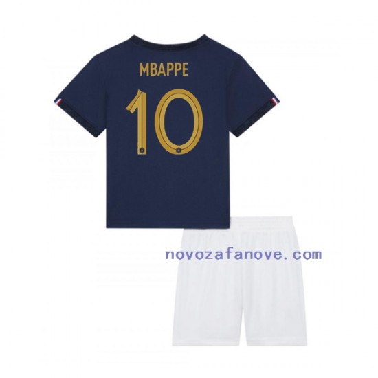 Nogometni Dres Francuska Mbappé 10 Dječji Domaći Svjetsko prvenstvo 2022 Kratkih Rukava