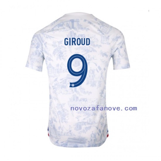 Nogometni Dres Francuska Olivier Giroud 9 Muški Gostujući Svjetsko prvenstvo 2022 Kratkih Rukava